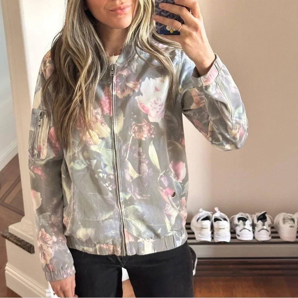 OBEY Maven Floral Bomber Lightweight Jacket - size  S - Picture 5 of 10